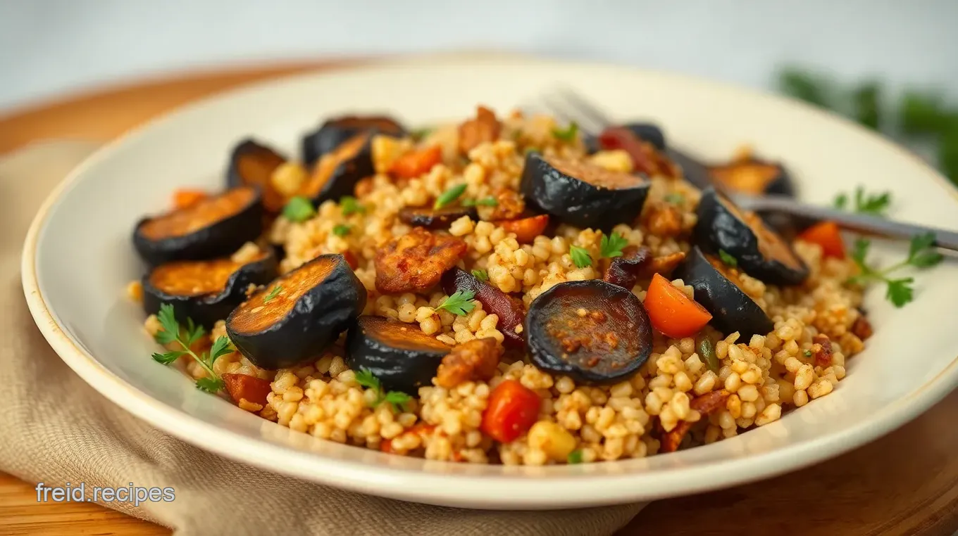 Sautéed Bulgur Eggplant Pilaf - A Wholesome Delight