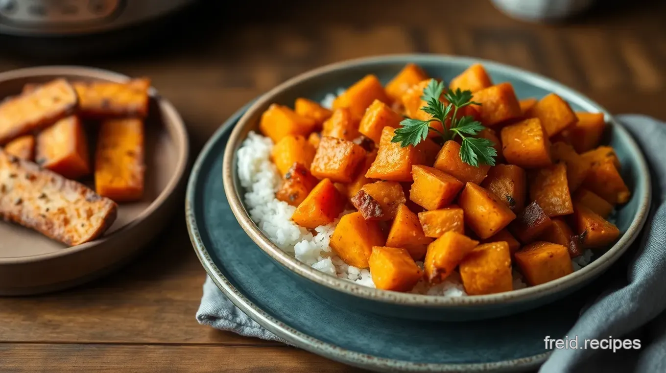 Air-Fryer Sweet Potato Hash | Healthy & Crispy