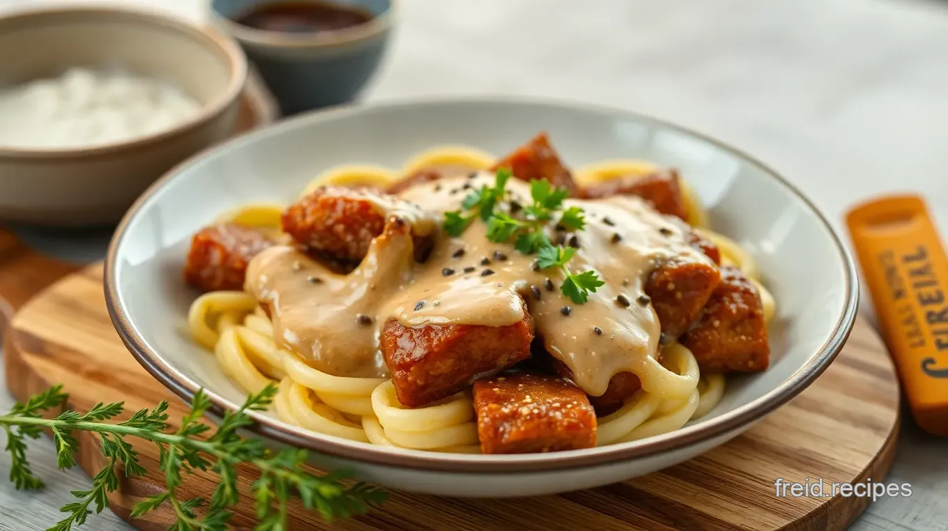 Flash-Fried Fillet Steak with Creamy Sauce