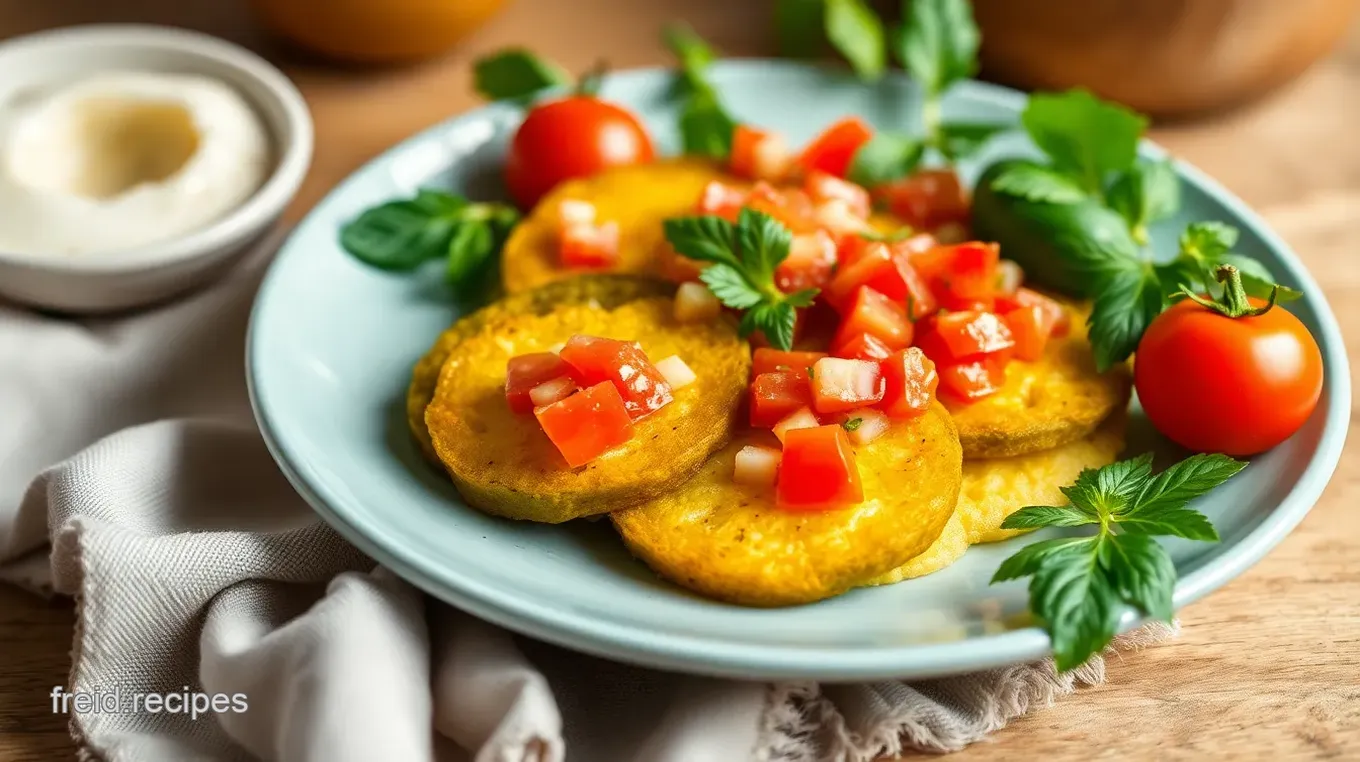 Fried Green Tomatoes with Ripe Tomato Salsa