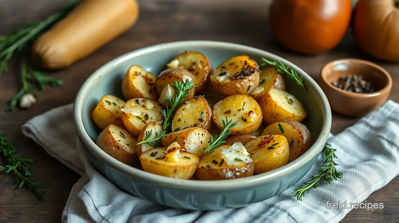 Baked Baby Potatoes with Garlic & Herbs