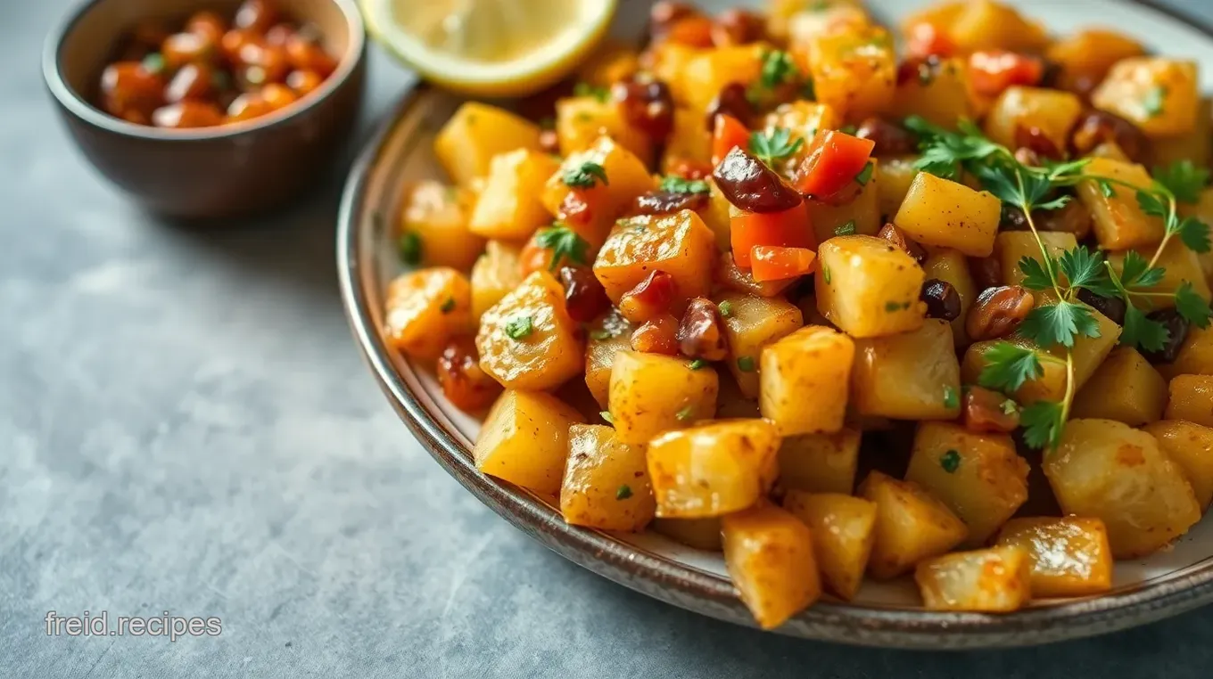 Sauteed Potatoes Tangy Chaat Delight