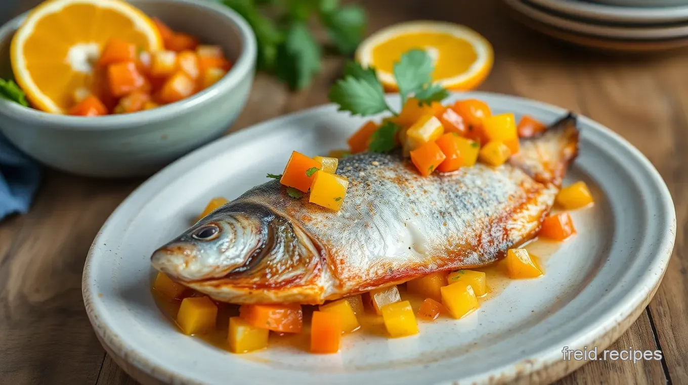 Delicious Pan-Fried Mackerel with Fresh Orange Salsa