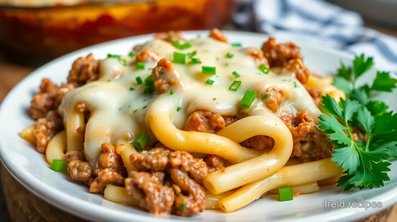 Savory Philly Cheesesteak Pasta Bake Surprise