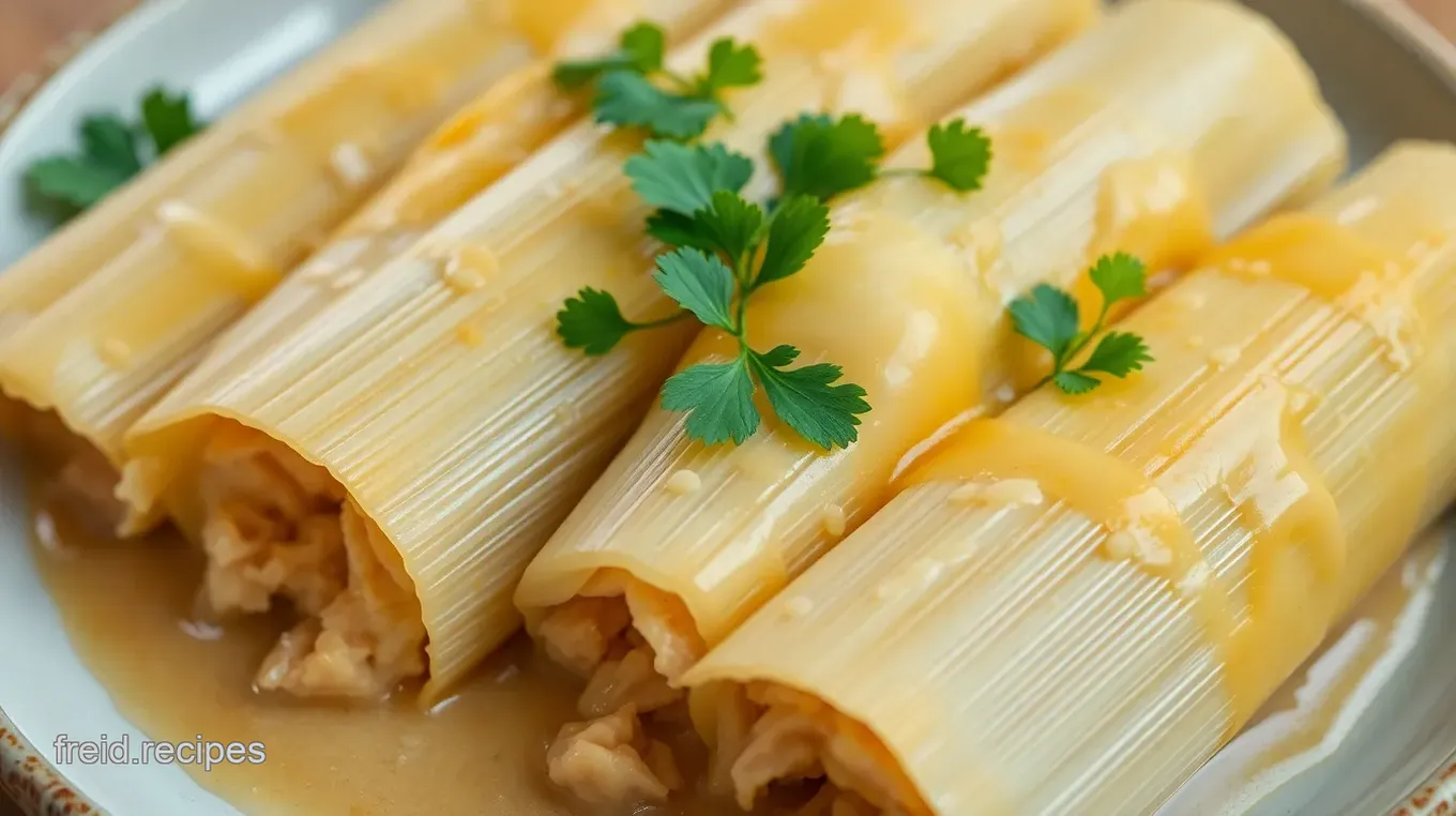 Chicken Cheese and Chili Tamales