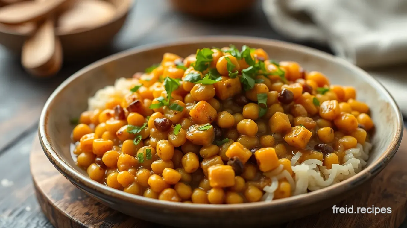 Baked Tofu Lentils with Ginger Flavor