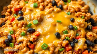 Bake Cheesy Ground Turkey Delight in 45 Min recipe card