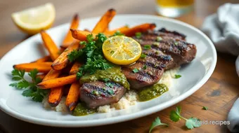 Bake Chimichurri Steak & Sweet Potato Fries recipe card