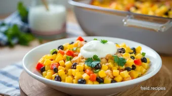 Bake Mexican Corn Casserole Delightfully Easy recipe card