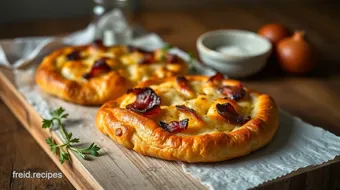 Bake Onion Bacon Fougasse Delightfully Fast recipe card