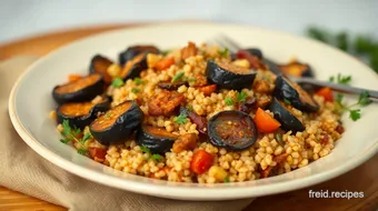 How to Make Sautéed Bulgur Eggplant Pilaf - Healthy & Easy Delight recipe card