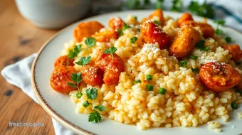 Fried Arborio Rice Cheesy Delights recipe card