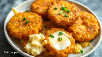 Fried Mashed Potatoes - Cheesy & Delicious recipe card