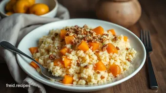 How to Make My Grandmother’s Cooked Couscous with Apricots & Crunchy Toppings recipe card