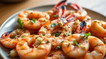 Grill King Prawns with Garlic Herb Butter recipe card