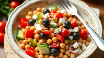 Mixing Chickpeas for a Fresh Delight recipe card