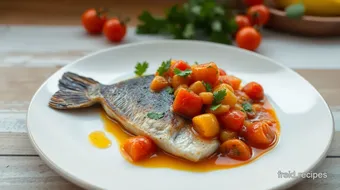 Pan-Fried Dover Sole with Tomato Compote recipe card