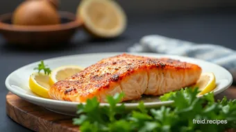 Secret to Delicious Pan-Fried Salmon with Little Gem Lettuce recipe card