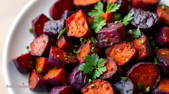 Roasted Purple Sweet Potatoes | Healthy Delight recipe card