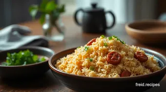 How to Make Delicious Fried Rice with Sausage & Quick Flavor recipe card