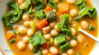 Savoring Escarole Bean Soup in 45 Minutes recipe card