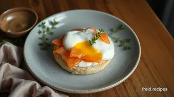 My Favorite Poached Egg Smoked Salmon Bagel Delight: An Amazing Brunch recipe card