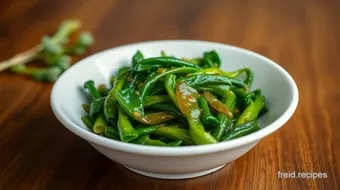 Stir-Fry Greens with Savory Oyster Sauce recipe card