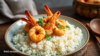 Stir-Fry Prawns with Coconut Basmati Rice recipe card