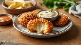 How to Make My Grandmother's Fried Cheese Croquettes with Tangy Sauce recipe card