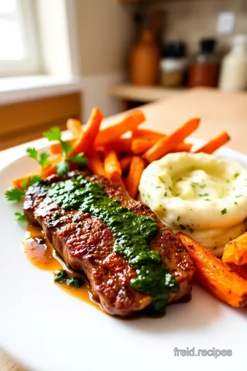 Chimichurri Steaks with Sweet Potato Fries steps