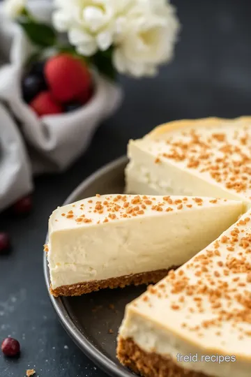 Classic Philadelphia Cheesecake presentation