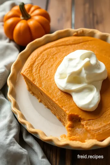 Classic Pumpkin Pie with Sweetened Condensed Milk presentation