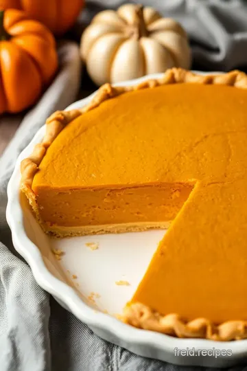 Classic Pumpkin Pie with Condensed Milk presentation