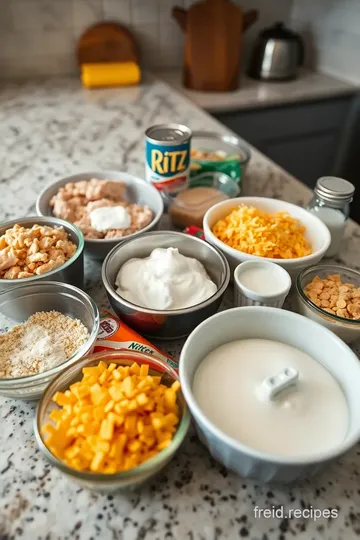 Ritz Cracker Chicken Casserole ingredients