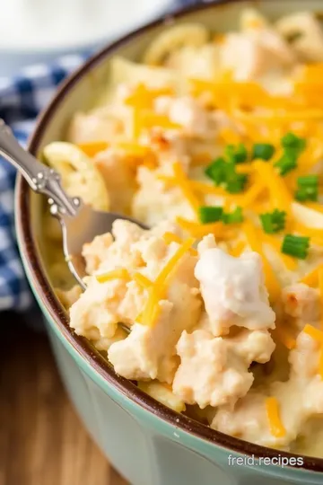 Ritz Cracker Chicken Casserole presentation