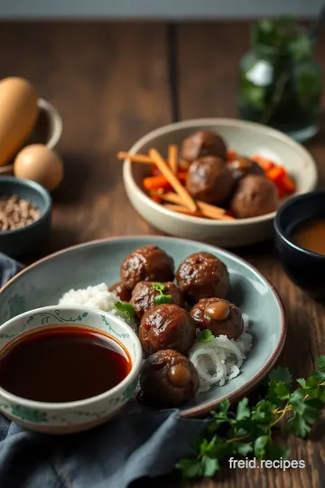 Quick Beef Meatballs with Unique Black Bean Sauce ingredients