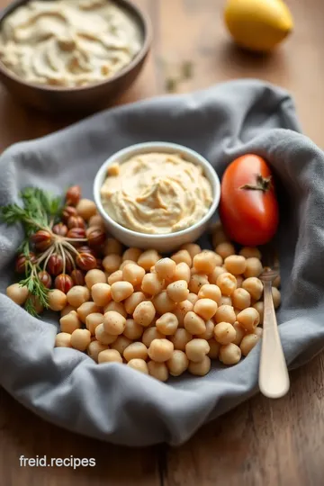 Saffron Hummus with Date-Labneh Ball and Fried Ricotta ingredients