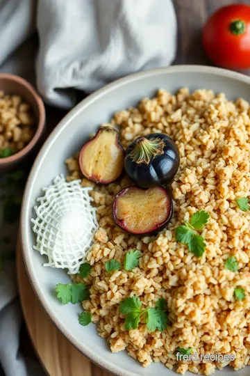 Sautéed Bulgur Eggplant Pilaf - A Wholesome Delight ingredients