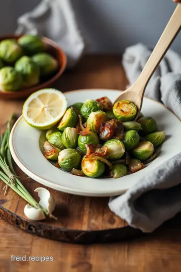 Sautéed Brussels Sprouts with Crispy Shallots ingredients