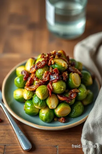 Sautéed Brussels Sprouts with Crispy Shallots presentation