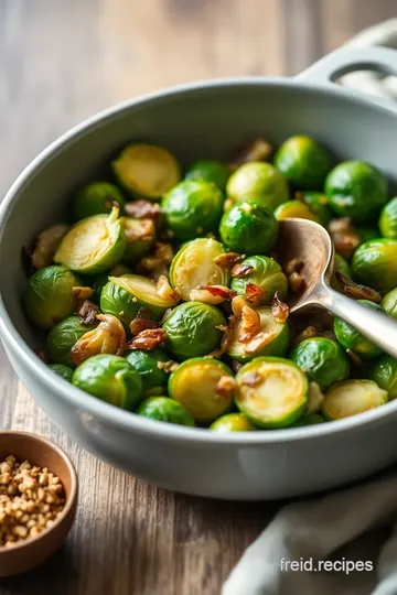 Sautéed Brussels Sprouts with Crispy Shallots steps