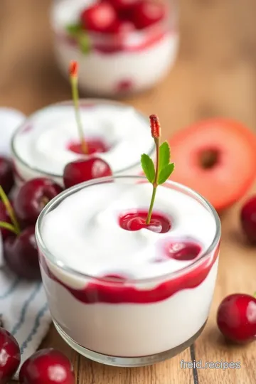 Cherry Greek Yogurt Parfait: Sugar-Free Delight presentation