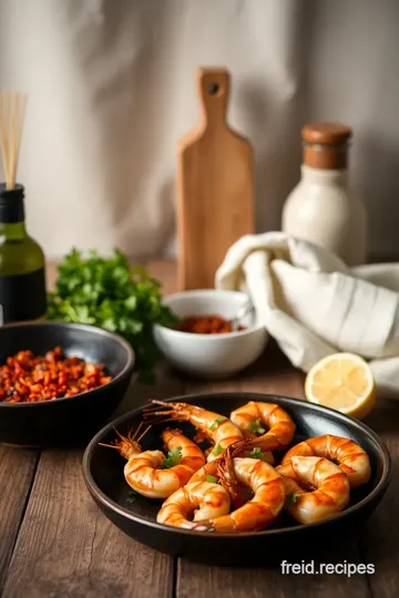 Grilled Prawns with Zesty Chili Flavor ingredients