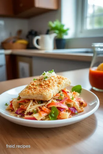 Coconut-Crumbed Fish with Sweet Chilli Slaw steps