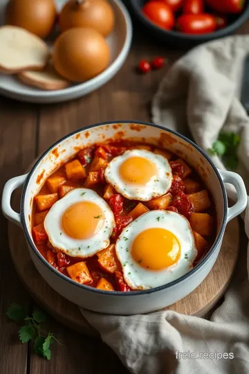 Fried Eggs with Potato Pepper & Chorizo Stew steps