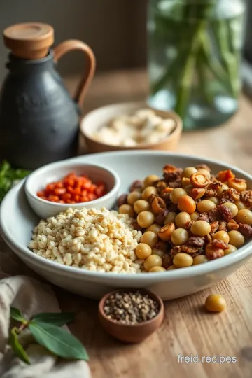 Fattet Fool Akhdar - Traditional Jordanian Dish ingredients