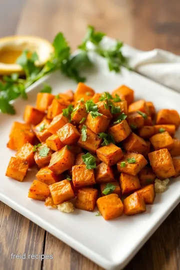 Air-Fryer Sweet Potato Hash | Healthy & Crispy presentation