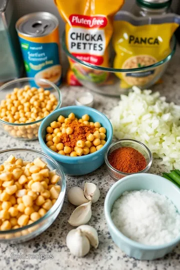 Crispy Chickpea Bites with Spicy Avocado Dip ingredients