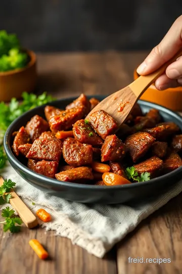 Fried Beef with Spicy Crispy Flavor steps