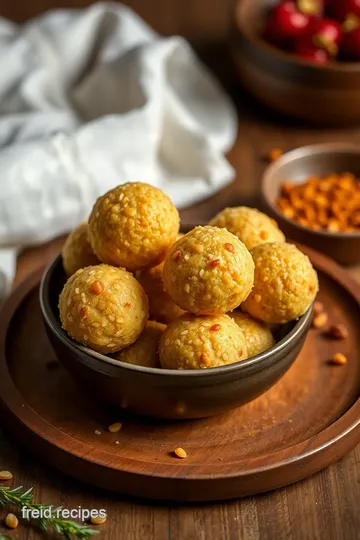 Roasted Gram Flour Ladoos - A Festive Treat presentation